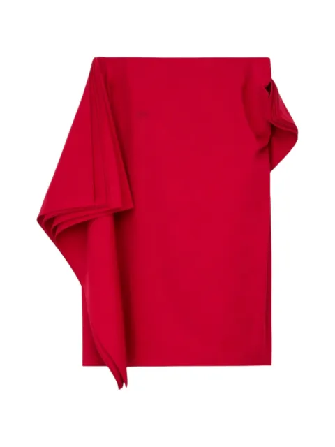 LOEWE draped-detail midi skirt Red S540Y08XCB