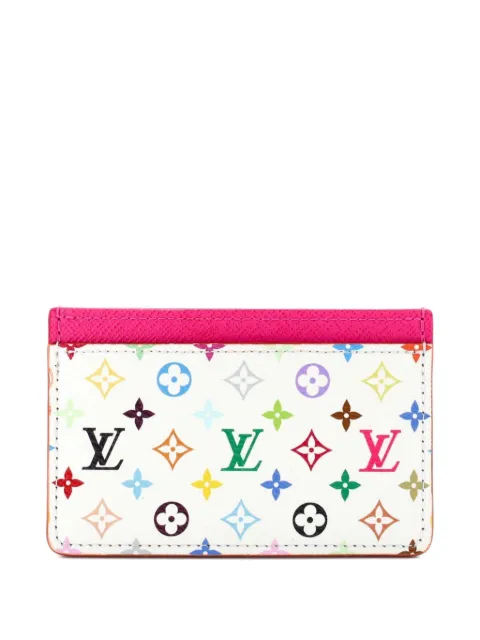 Louis Vuitton Pre-Owned x Takashi Murakami Monogram Multicolor with Leather card holder White LN4KWYG0DF7ZB2JE