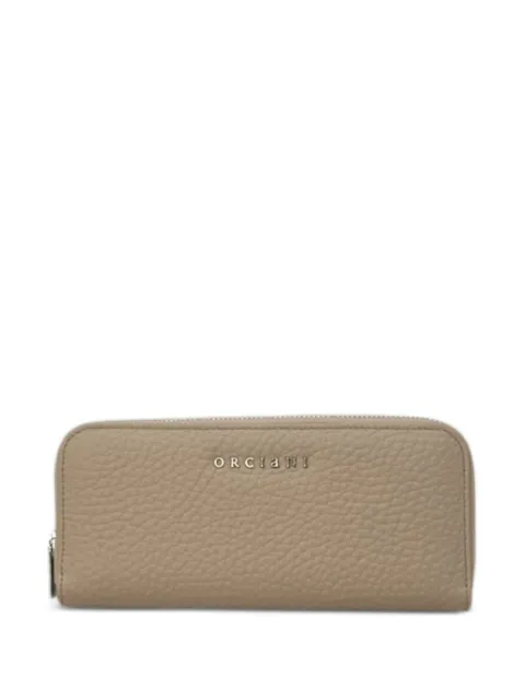 Orciani zip-arond calf leather wallet Neutrals SD0193