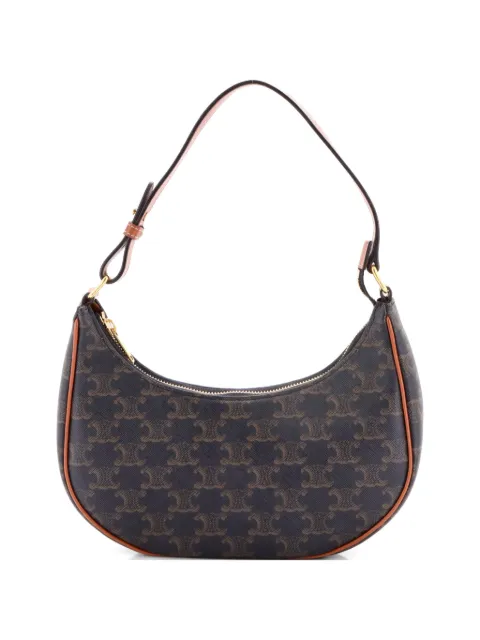 Celine Pre-Owned Ava Bag Triomphe Coated Canvas hobo bag Brown 82P37ZZ4X5HGSXKE
