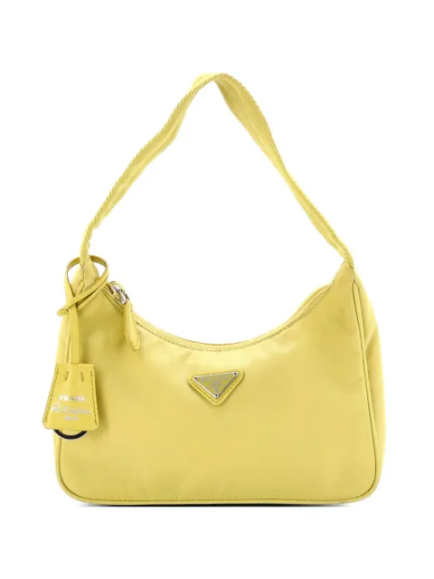 Prada Pre-Owned Re-Edition 2000 Tessuto Mini hobo bag Yellow 73EI5X9M6NXLRE6W