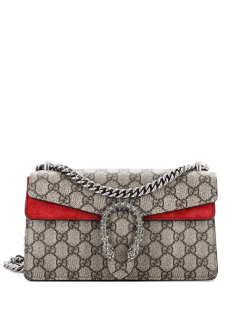 Gucci Pre-Owned Dionysus Bag GG Coated Canvas with Crystal Embellished Metal Small shoulder bag Brown H06T6LTT2HJ27AT2