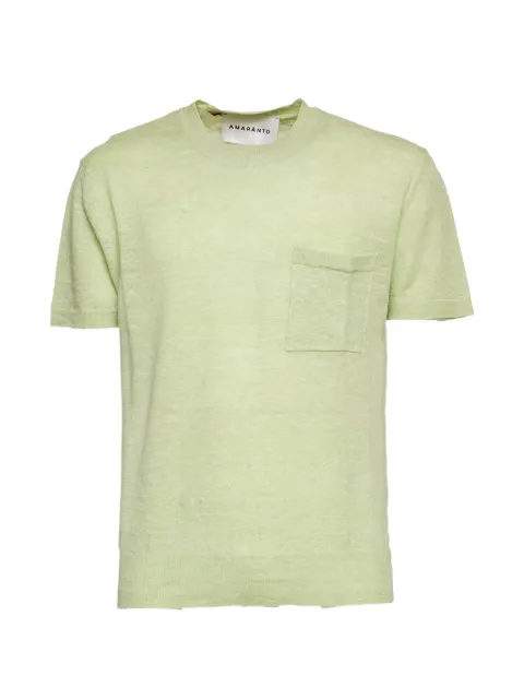 AMARANTO crewneck chest pocket T-shirt Green B9AB0047