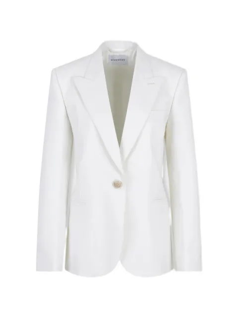 Givenchy button wool blazer White BW30QP10Q065WOOL35MOHAIR