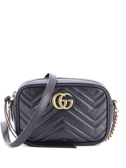 Gucci Pre-Owned GG Marmont Shoulder Bag Matelasse Leather Mini crossbody bag Black F8G6A9XE25MJG51P