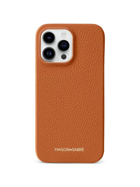 MAISON de SABRÉ iPhone 15 Pro Max leather phone case Brown 15PM
