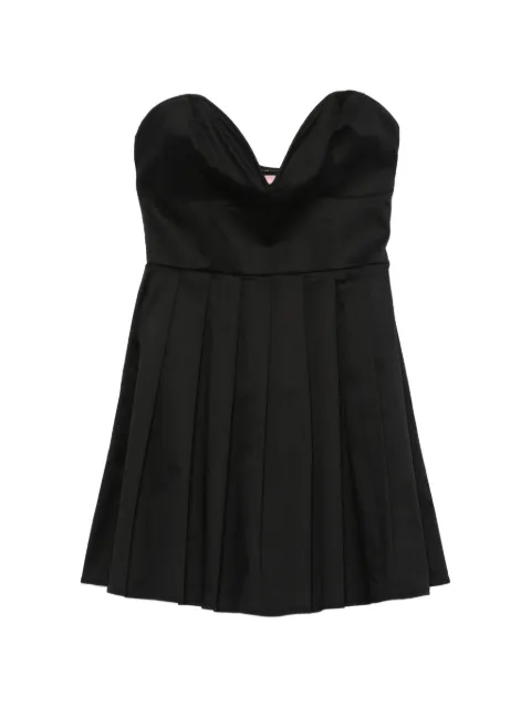TWENTY FOURHAITCH pleated strapless mini dress Black A0120