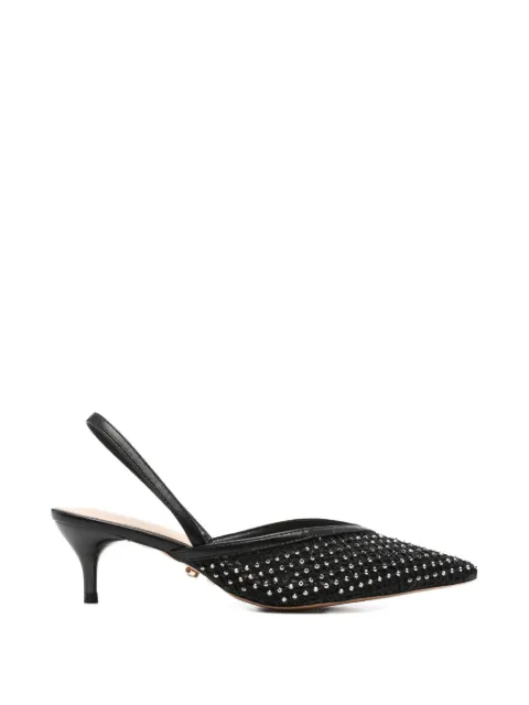 TWENTY FOURHAITCH Secret crystal-embellished slingback pumps Black S0086