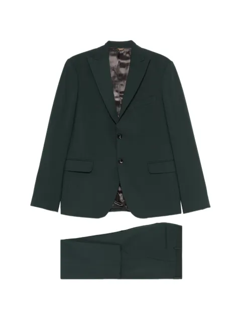 VELA SHOP single-breasted buttoned suit Green A11530