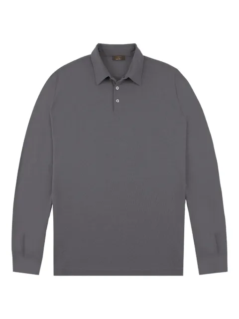 Zanone long-sleeve polo shirt Brown 815132ZG380