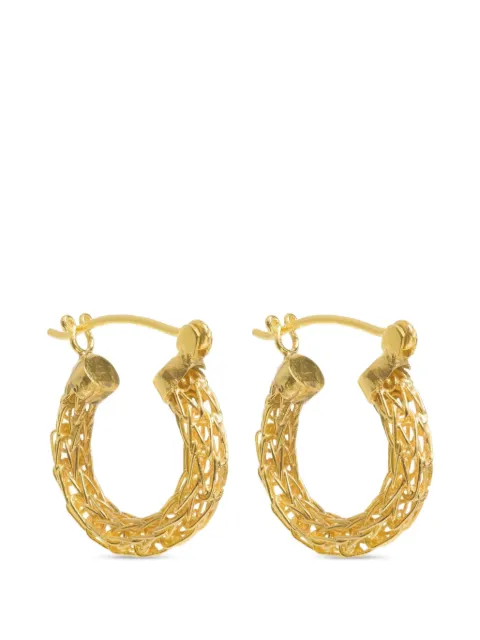 FREYA ROSE woven mini-hoop earrings Gold WOVENMINIHOOPS