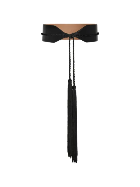 Alaïa Tassel-detail leather bustier belt Black AA1C3003I224
