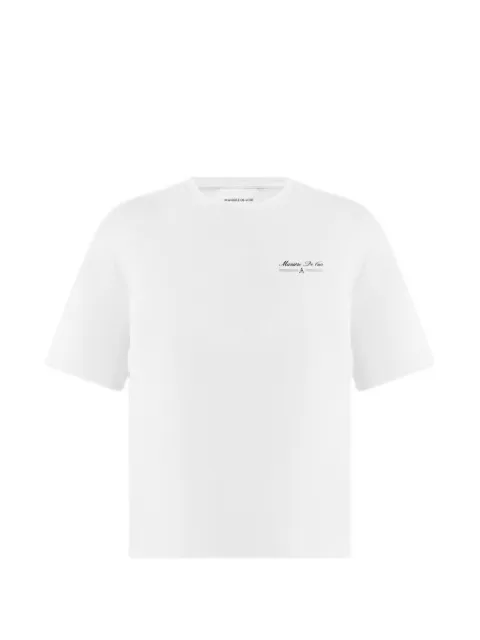 Manière De Voir Kian in white Circuit De Monaco cotton T-shirt White MAN3625