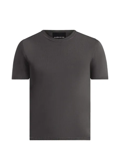 Manière De Voir TS010 luxe knitted T-shirt Grey MAN3574