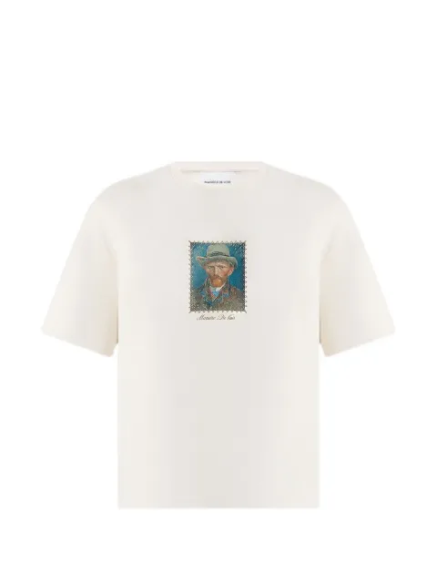 Manière De Voir Anders almond blossoms cotton T-shirt Neutrals MAN35821