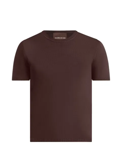Manière De Voir TS010 luxe knitted T-shirt Brown MAN3574