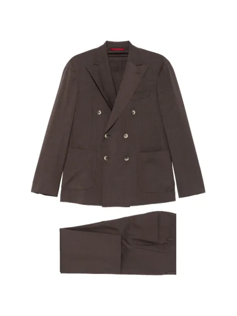 VELA SHOP double-breasted suit Brown A11890
