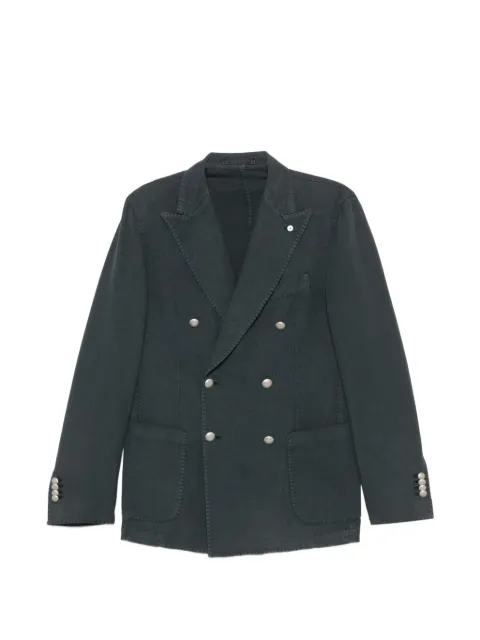 L.B.M. 1911 double-breasted peaked-lapels blazer Grey 285265156