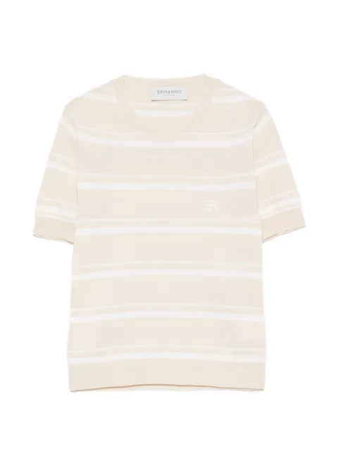 ERMANNO FIRENZE striped short-sleeve T-shirt Neutrals D48EM009EP0