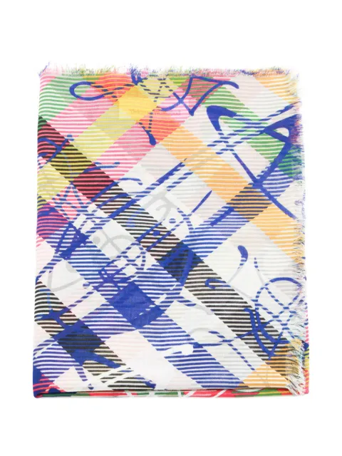 Vivienne Westwood plaid-print scarf Blue 8103013JW01G7G410