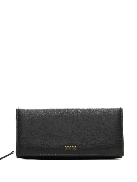 Poche Paris logo-detail leather wallet Black ACW0313174610