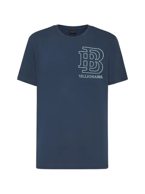 Billionaire logo round-neck T-shirt Blue WADCMTK7644BTE014N