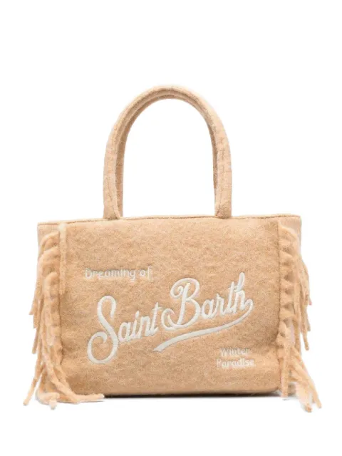 MC2 Saint Barth fringed embroidered tote bag Neutrals VANI01100598C