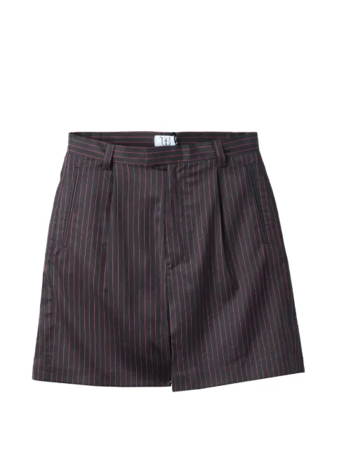 Winnie NY pinstripe pleated shorts Grey WISS24SH016811712171