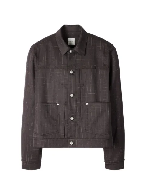 Paul Smith checked buttoned shirt jacket Brown M1R945ZV02995