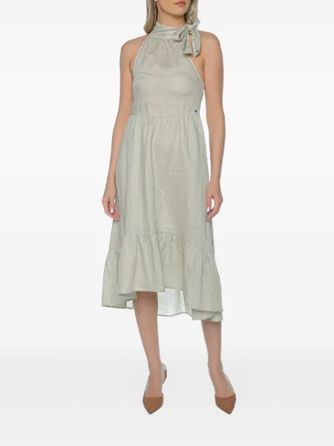 Armani Exchange halterneck A-line dress Green XW002310AF21532