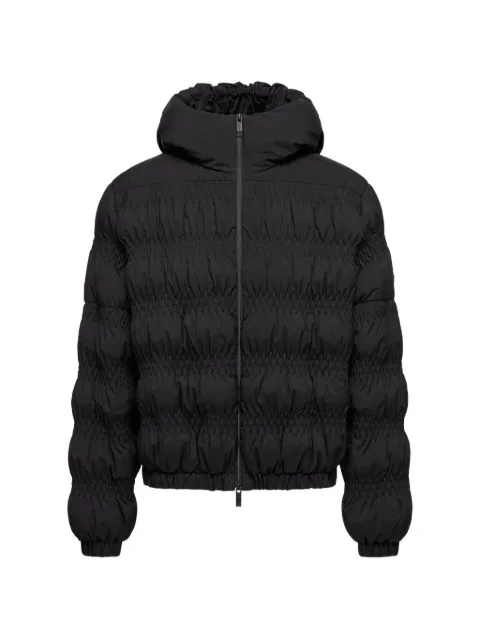 Moncler zip-up hooded jacket Black L10931A00034598V0