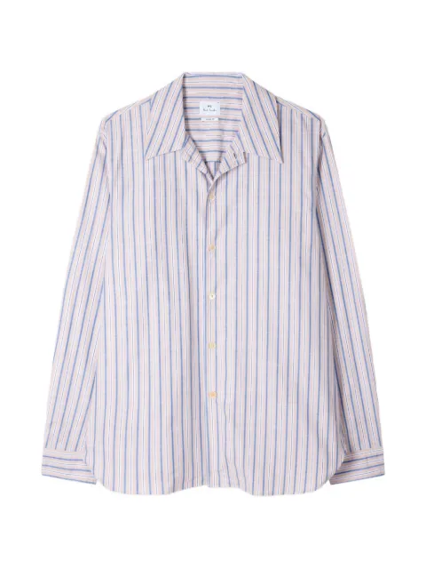 PS Paul Smith striped button-down cotton shirt Neutrals M2R895ZV22641