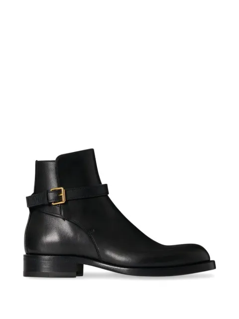 The Row Nobilis Buckle leather ankle boots Black F1757L58