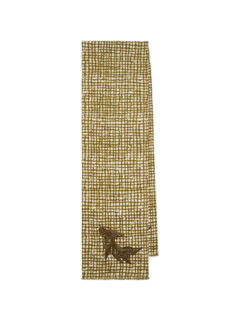 Paul Smith check fish scarf White M1A150MU962