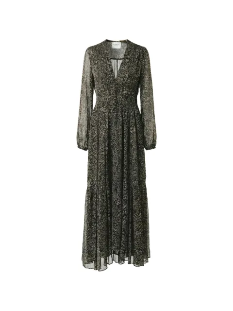 MARANT ÉTOILE midi Briane printed dress Black RO0798FBD1J08E