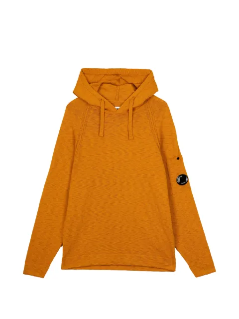C.P. Company Lens-detail slub-texture hoodie Orange 20CMKN181A110373A436