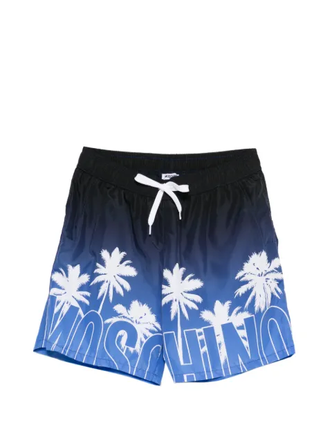 Moschino palm-tree print swim shorts Blue A42099308