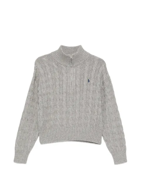 Polo Ralph Lauren cable-knit quarter-zip sweater Grey 211963467506
