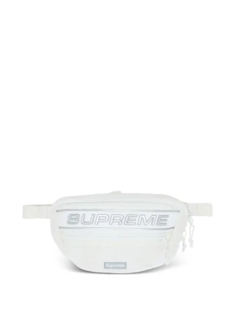 Supreme logo zip belt bag White SU27079