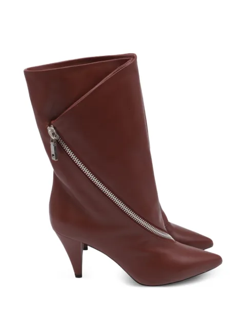 Givenchy Pre-Owned zip-detail pointed leather boots Brown GILTPUUSSH692409W