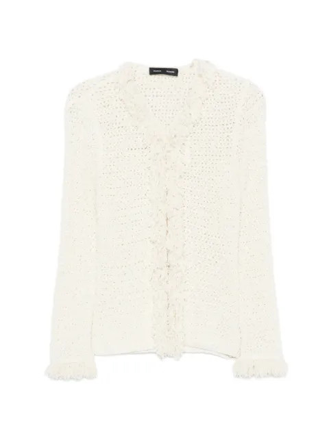 Proenza Schouler Nilo fringed blouse Neutrals R2637370