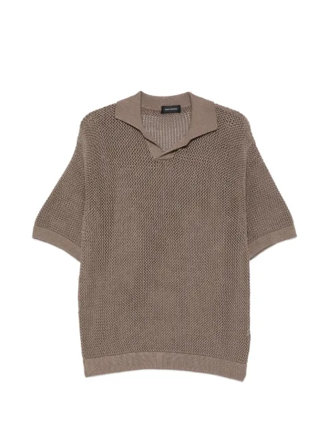 Tagliatore knitted short-sleeve T-shirt Brown TILLEYPE