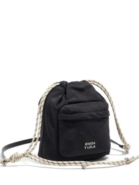 BIMBA Y LOLA pocket drawstring mini bag Black 261BBI85510031