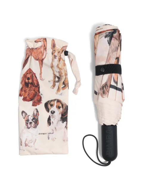 BIMBA Y LOLA dog print umbrella Neutrals 261BAPG2610070