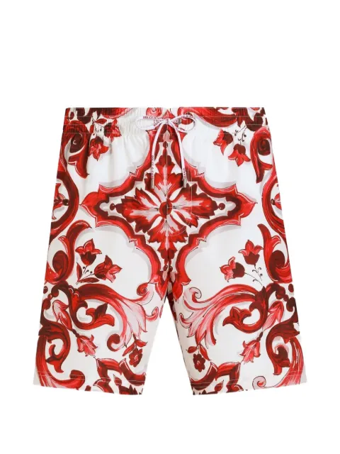 Dolce & Gabbana Majolica-print medium boxer shorts White M4A13TFSSLN