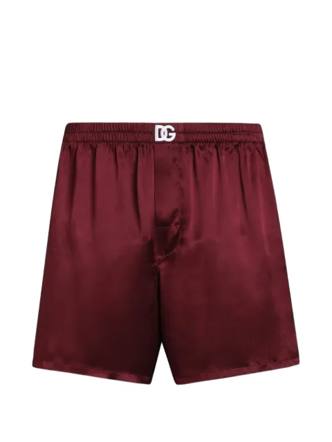 Dolce & Gabbana silk satin boxer shorts Red M3A21TON0EC