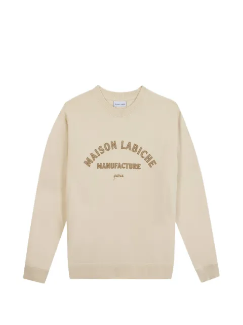 Maison Labiche logo-embroidered sweatshirt Neutrals ZMCHARONNEMANUF
