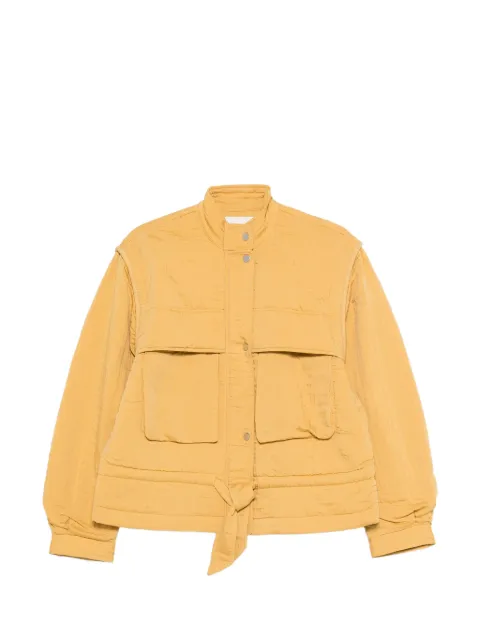 MARANT ÉTOILE Blandina flap pocket tie jacket Yellow VE0642FBD1G02E