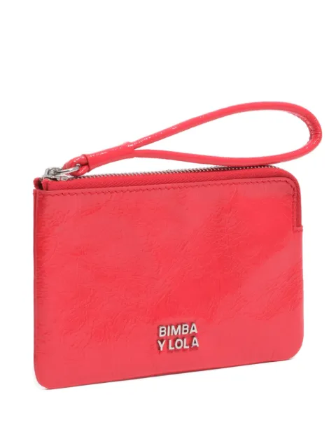 BIMBA Y LOLA zip leather purse Red 261BBA13210204