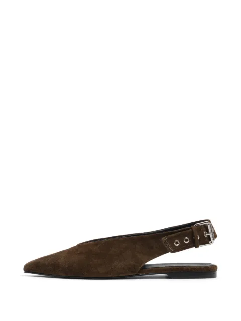 BIMBA Y LOLA buckle embellished flat pumps Brown 261BZ047511532